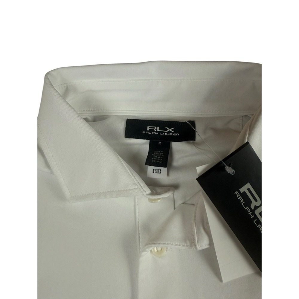 RLX RALPH LAUREN Golf Polo Mens M White Performance Wicking Stretch NEW Tags - Picture 6 of 13
